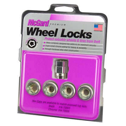 McGard Wheel Lock Nut Set - 4pk. (Under Hub Cap / Cone Seat) M12X1.5 / 19mm & 21mm Hex / .775in. L - eliteracefab.com