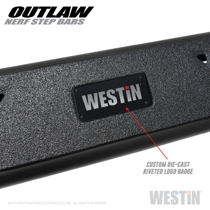 Westin 15-19 Ford F-150 SuperCrew / 17-19 Ford F-250/350 Crew Cab Outlaw Nerf Step Bars - eliteracefab.com