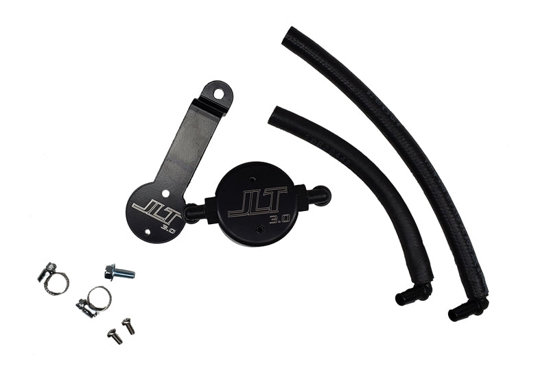 J&L 2016+ Toyota Tacoma 3.5L Driver Side Oil Separator 3.0 - Black Anodized - eliteracefab.com