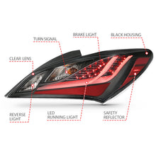 Load image into Gallery viewer, ANZO 10-13 Hyundai Genesis 2DR LED Taillights Smoke - eliteracefab.com