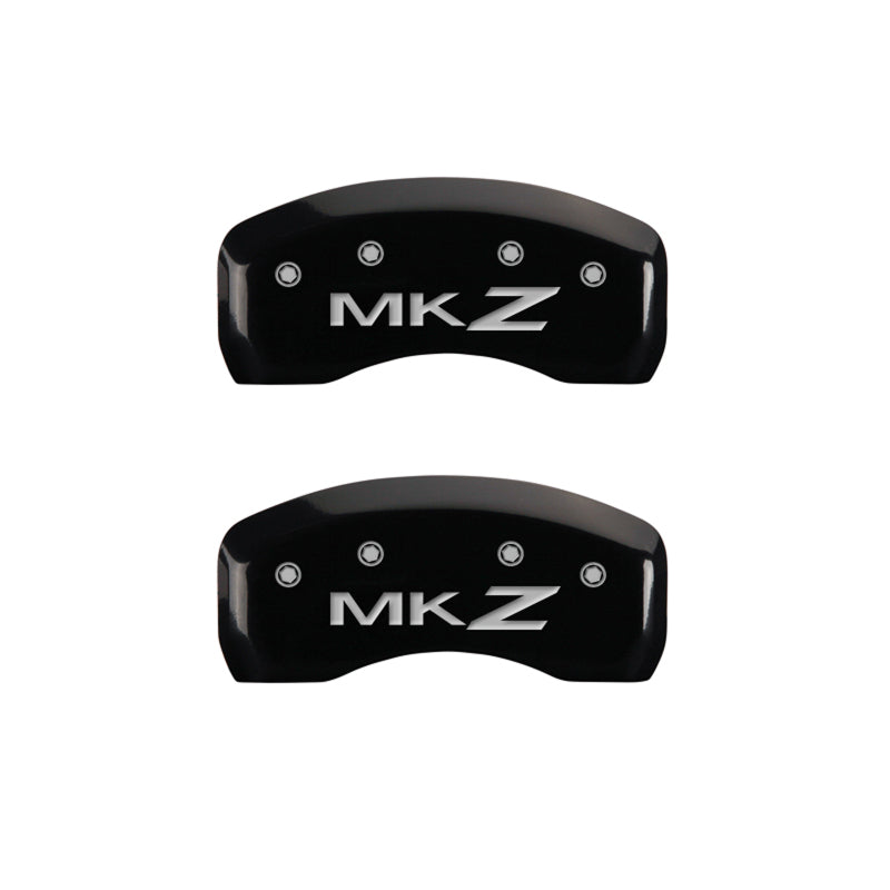 MGP 4 Caliper Covers Engraved Front Lincoln Rear MKZ Black Finish Silver Char 2019 Lincoln MKZ MGP