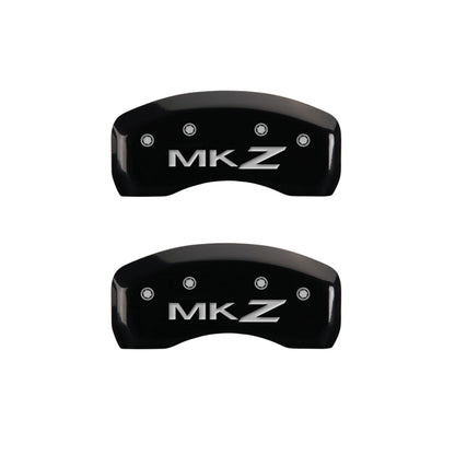 MGP 4 Caliper Covers Engraved Front Lincoln Rear MKZ Black Finish Silver Char 2019 Lincoln MKZ MGP