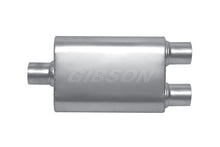 Load image into Gallery viewer, Gibson MWA Superflow Center/Dual Oval Muffler - 4x9x14in/3in Inlet/2.5in Outlet - Stainless - eliteracefab.com