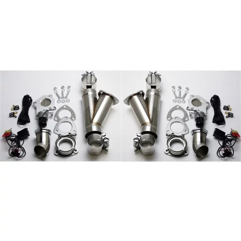 Granatelli 3.0in Stainless Steel Electronic Dual Exhaust Cutout w/Slip Fit & Band Clamp Granatelli Motor Sports