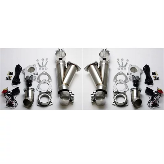 Granatelli 3.0in Stainless Steel Electronic Dual Exhaust Cutout w/Slip Fit & Band Clamp Granatelli Motor Sports