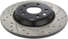 Load image into Gallery viewer, STOPTECH POWER SLOT 09-10 AUDI A4/A4 QUATTRO / 08-10 A5 / 10 S4 REAR LEFT DRILLED &amp; SLOTTED ROTOR, 127.33127L - eliteracefab.com