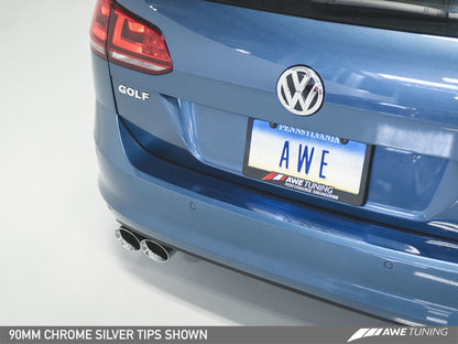 AWE Tuning VW MK7 Golf SportWagen Touring Edition Exhaust w/Chrome Silver Tips (90mm) - eliteracefab.com