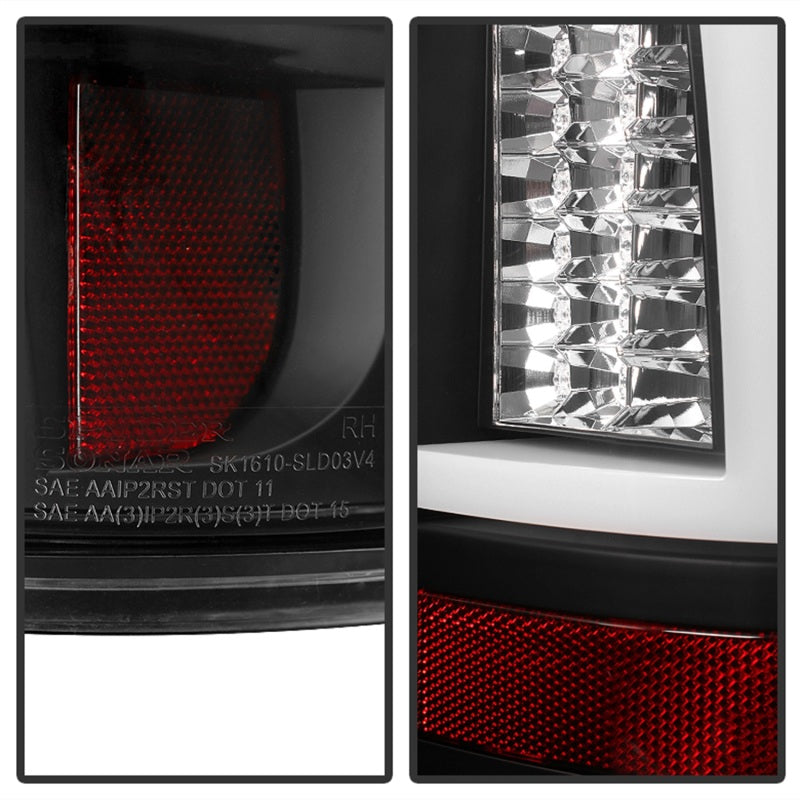 Spyder Chevy Silverado 1500/2500 99-02 Version 2 LED Tail Lights - Black ALT-YD-CS99V2-LED-BK - eliteracefab.com