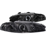 ANZO 121377 - ANZO USA Mitsubishi Eclipse Projector Headlights W/ Halo Black G2; 1997-1999