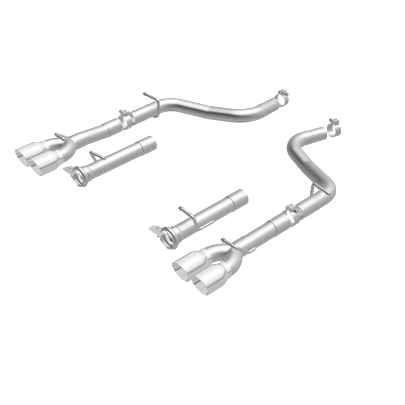 MagnaFlow Axle-Back, SS, 2.5in, Quad Split Rear 3.5in Tip 2015 Dodge Challenger R/T 5.7L Magnaflow