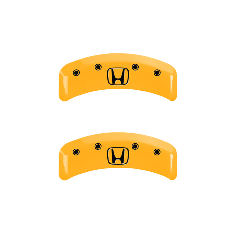 MGP 4 Caliper Covers Engraved Front Honda Rear H Logo Yellow Finish Black Char 2003 Honda Element MGP