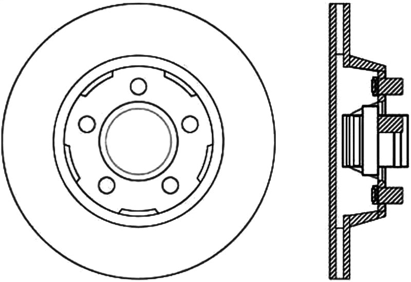 StopTech 64-67 Ford Mustang Cryo Slotted Front Left Sport Brake Rotor Stoptech