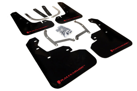 Rally Armor UR Mudflaps Black Urethane Red Logo 2017-2019 Impreza - eliteracefab.com