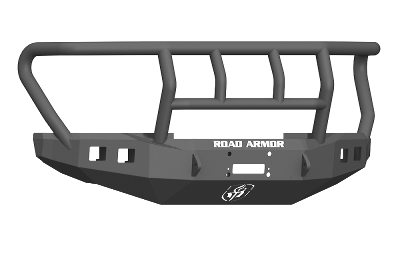 Road Armor 17-20 Ford F-250 Stealth Wide Fender Front Winch Bumper w/Titan II Guard - Tex Blk - eliteracefab.com