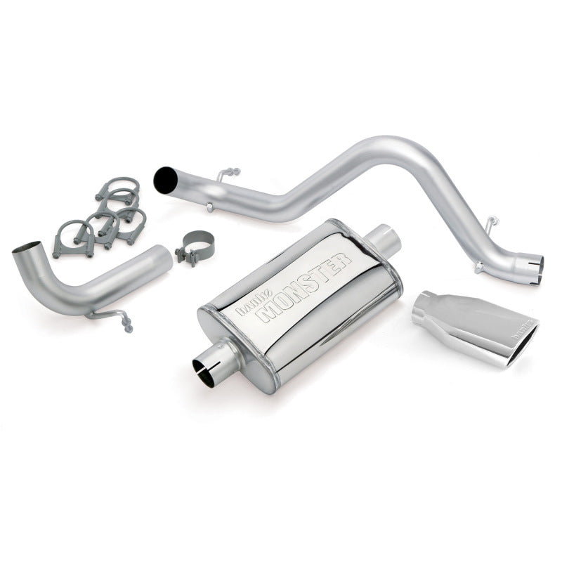 Banks Power 12-15 Jeep 3.6L Wrangler (All) - 2dr Monster Exh Sys - SS Single Exh w/ Chrome Tip Banks Power