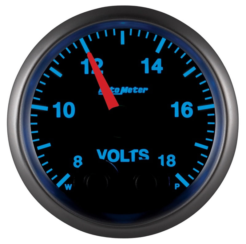 Autometer Elite 52.4mm Peak & Warn w/ Electronic Control 8-18 Volt Voltmeter 5683