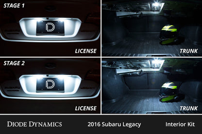 Diode Dynamics 15-19 Subaru Legacy Interior LED Kit Cool White Stage 2 Diode Dynamics