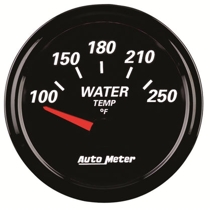 Autometer Designer Black II 52mm 250 Deg F Water Temp Gauge 1238