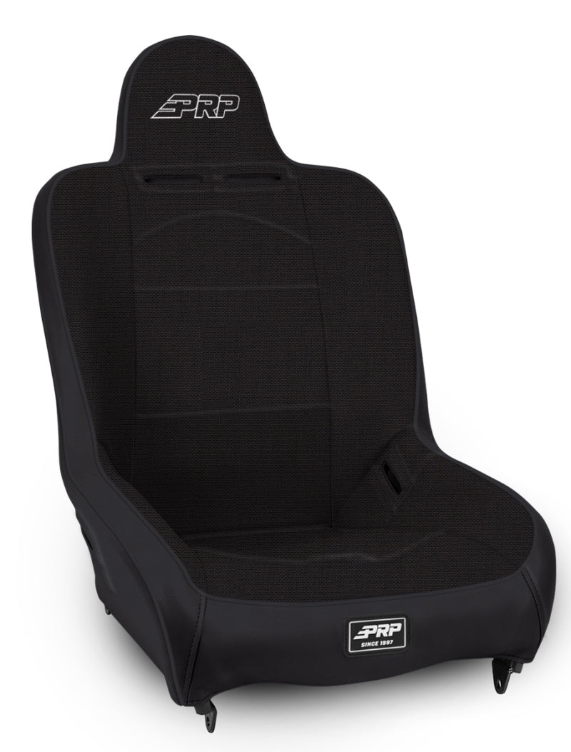 PRP Premier High Back Suspension Seat (Two Neck Slots) - All Black - eliteracefab.com