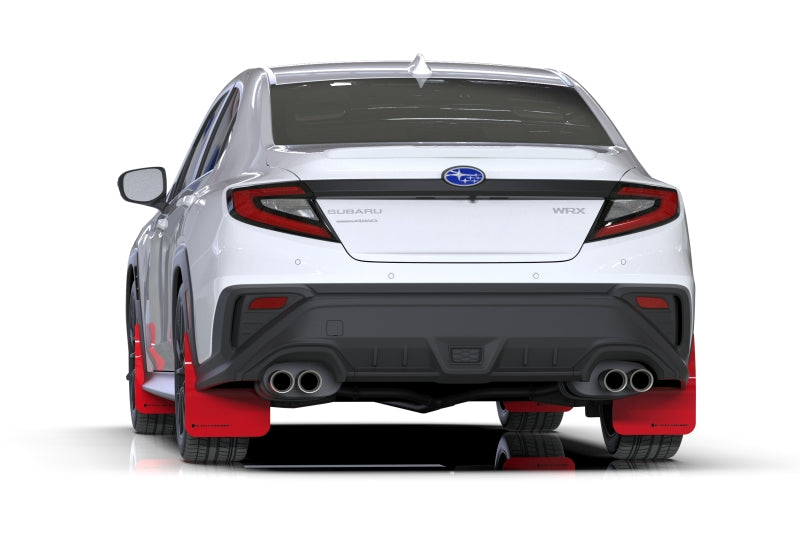 Rally Armor 2022 Subaru WRX Red UR Mud Flap w/ Black Logo - eliteracefab.com