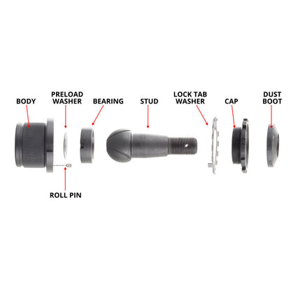 Synergy Jeep JK/WJ HD Non-Knurled Adjustable Ball Joint Kit - eliteracefab.com