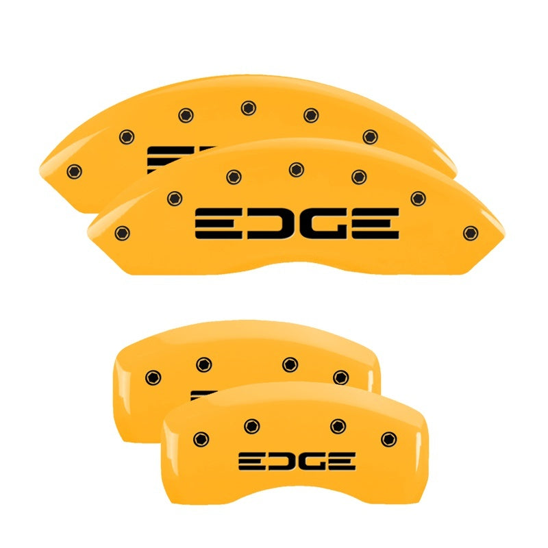 MGP 4 Caliper Covers Engraved F & R Oval Logo/Ford Yellow Finish Black Char 2009 Ford Explorer MGP