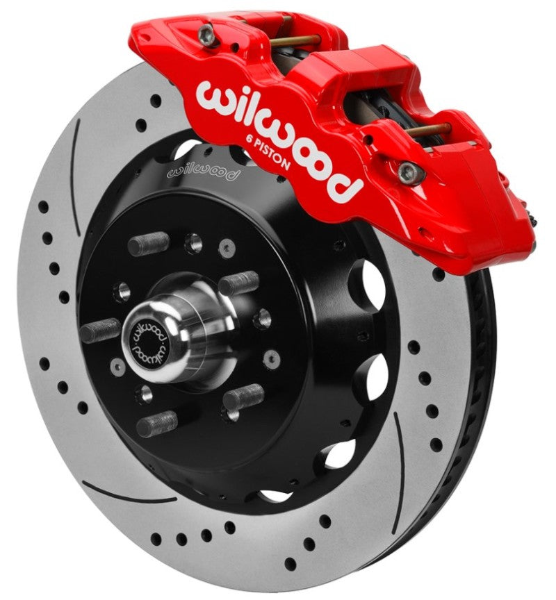 Wilwood 70-81 FBody/75-79 A&XBody AERO6 Frt BBK 14in D/S Rtr Red Calipers Use w/ Pro Drop Spindle Wilwood