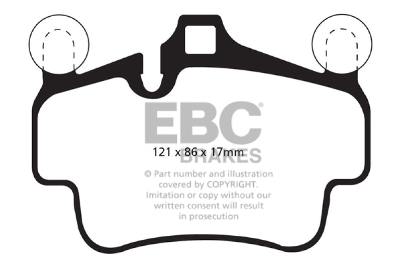 EBC 07-08 Porsche 911 (997) (Cast Iron Rotor only) 3.6 Carrera 2 Bluestuff Front Brake Pads - eliteracefab.com