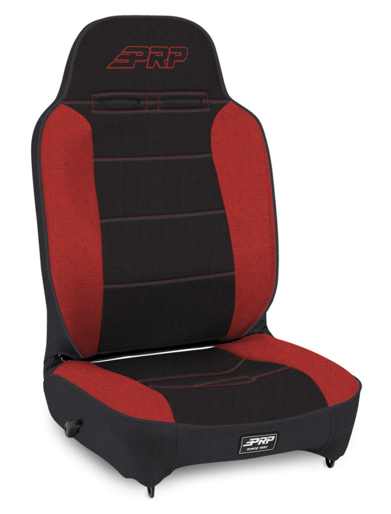 PRP Enduro High Back Reclining Suspension Seat (Passenger Side) - Black/Red A13011045-72