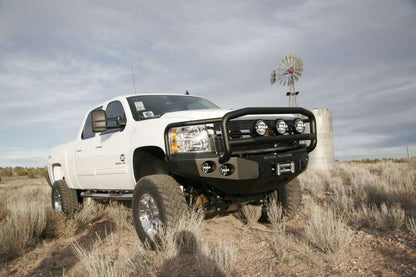 Road Armor 11-14 Chevy 2500 Stealth Front Winch Bumper w/Lonestar Guard - Tex Blk Road Armor