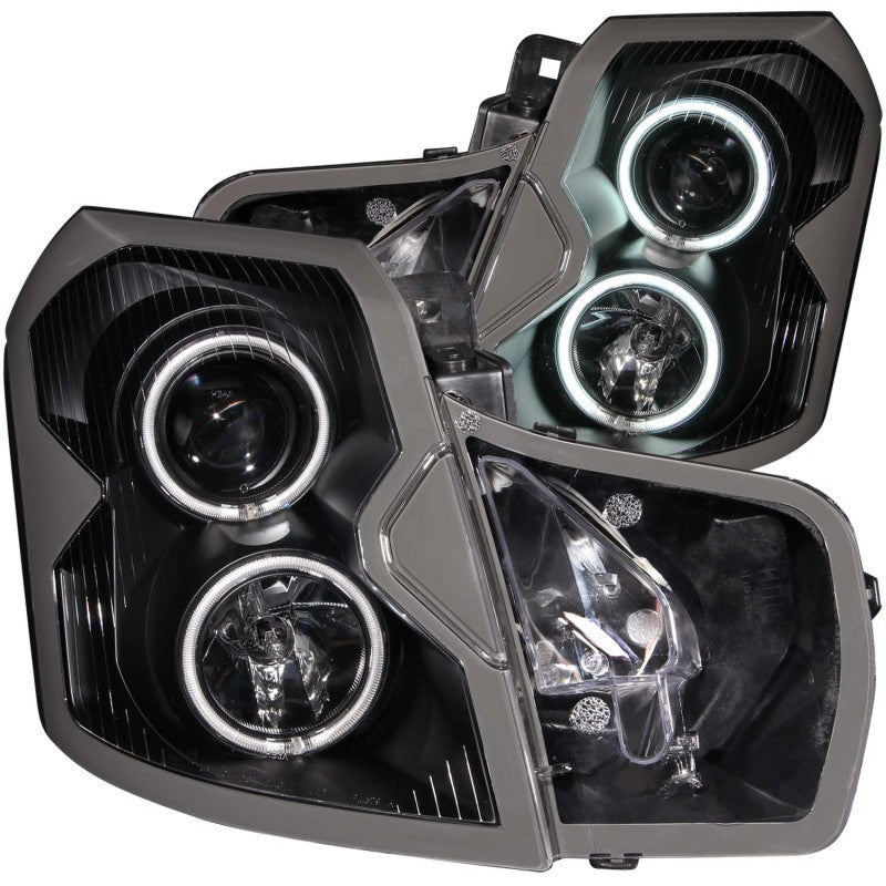 ANZO USA Cadillac Cts Projector Headlights W/ Halo Black Ccfl; 2003-2007 - eliteracefab.com