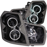 ANZO USA Cadillac Cts Projector Headlights W/ Halo Black Ccfl; 2003-2007