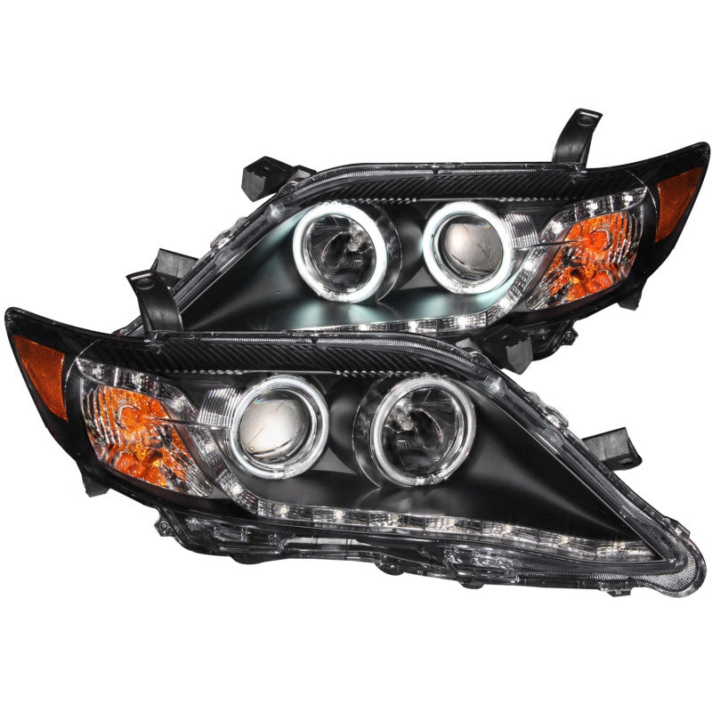 ANZO USA Toyota Camry Projector Headlights W/ Halo Black Ccfl; 2010-2011 - eliteracefab.com