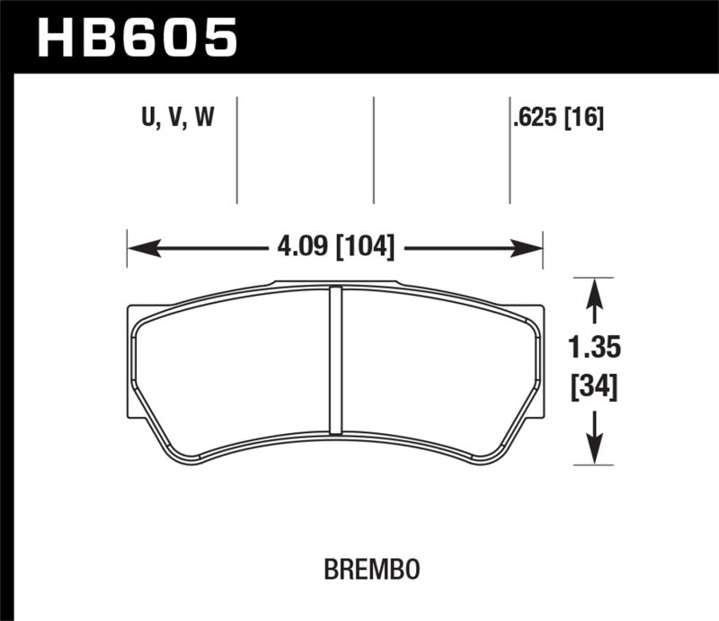 Hawk Performance DTC-80 Brake Pads - HB605Q.625