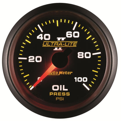 Autometer Ultra-Lite II 52mm 0-100 PSI Mechanical Oil Pressure Gauge 4921