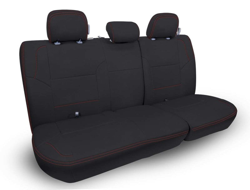 PRP 12-15 Toyota Tacoma Rear Bench Cover Double Cab - Black with Red Stitching B052-01