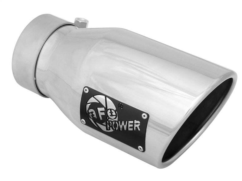 aFe MACH Force-Xp 3in Inlet x 4-1/2in Outlet x 9in Length 304 Stainless Steel Exhaust Tip aFe