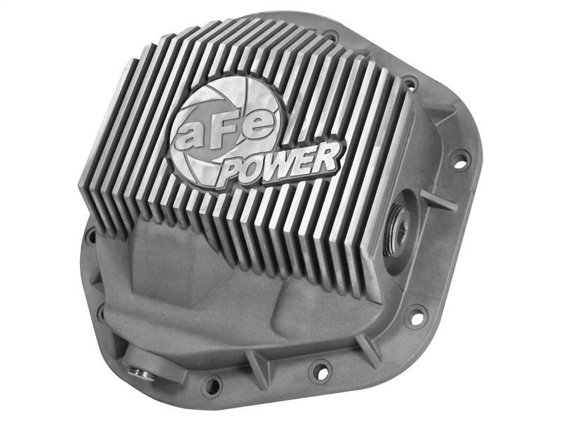 afe Front Differential Cover (Raw; Street Series); Ford Diesel Trucks 94.5-14 V8-7.3/6.0/6.4/6.7L - eliteracefab.com