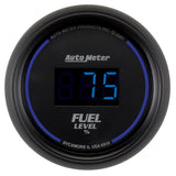 AutoMeter GAUGE; FUEL LEVEL; 2 1/16in.; 0-280O PROGRAMMABLE; DIGITAL; BLACK DIAL W/BLUE LE