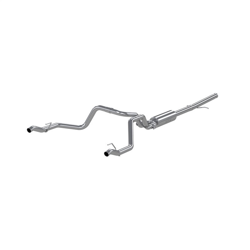 MBRP 2019 Chevrolet Silverado 1500 4.3L/5.3L 2.5in Cat Back Dual Rear Exit - Aluminized - eliteracefab.com