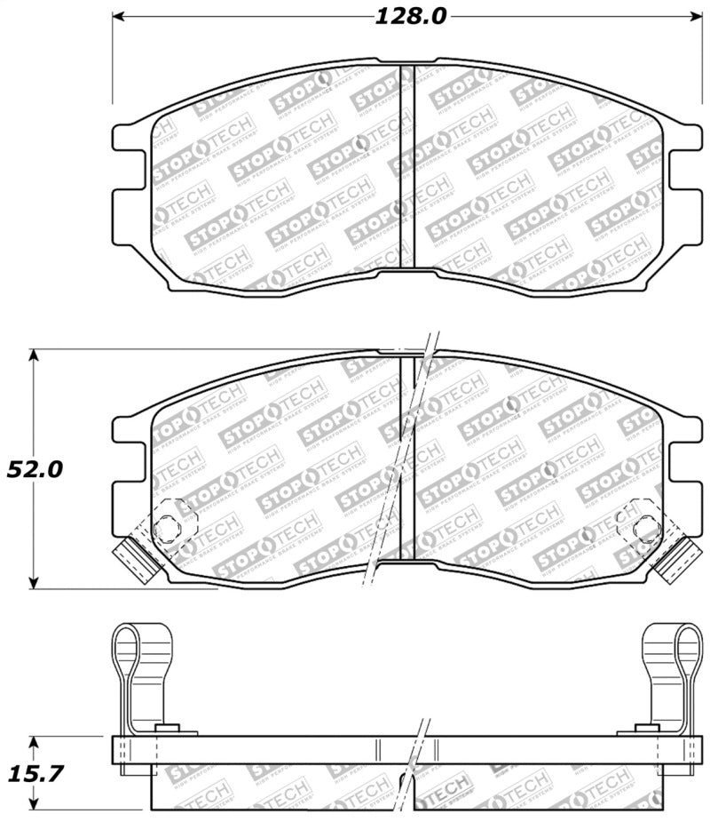 StopTech Performance 4/89-99 Mitsubishi Eclipse GST Front Brake Pads - eliteracefab.com