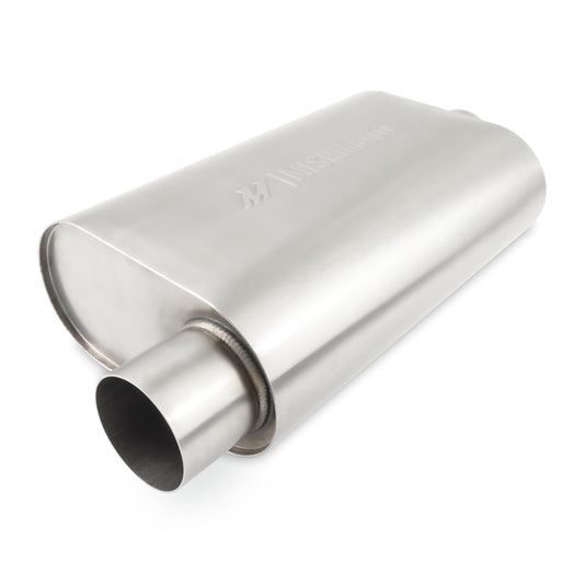 Mishimoto Universal Muffler with 3.0in Offset Inlet/Outlet - Brushed Mishimoto