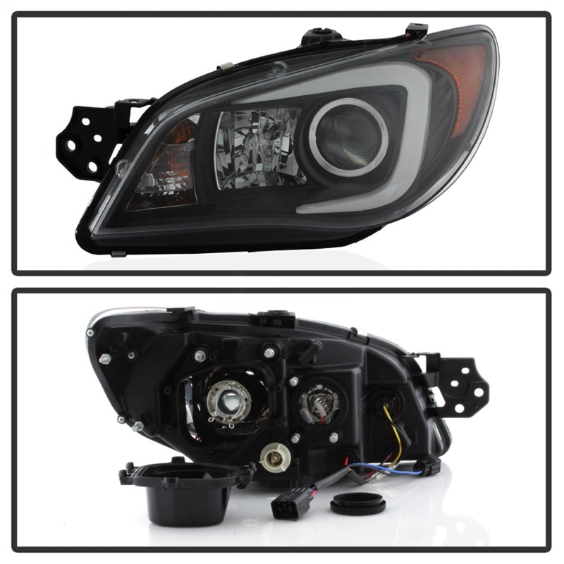 Spyder Subaru WRX 06-07 Projector Headlights - HID Model Only - Black PRO-YD-SWRX06-HID-LBDRL-BK - eliteracefab.com