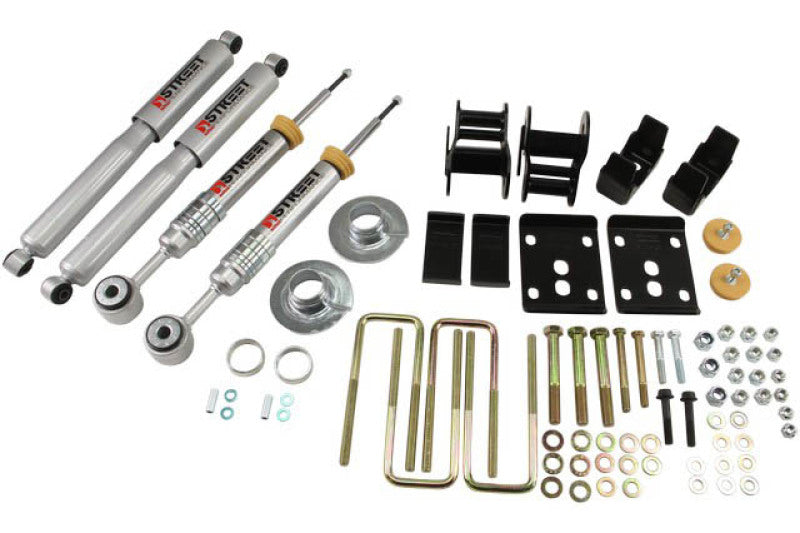 Belltech Lowering Kit 09-13 Ford F150 Ext Cab/Quad Cab Short Bed 2WD 2in or 3in F/4in Rear w/ Shocks - eliteracefab.com