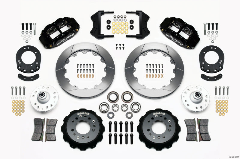 Wilwood Narrow Superlite 6R Front Hub Kit 12.88in 1965-1969 Mustang Drum Spindle Wilwood