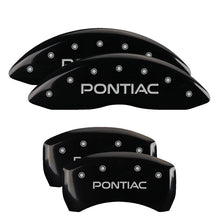 Load image into Gallery viewer, MGP 4 Caliper Covers Engraved Front &amp; Rear MGP Black finish silver ch MGP