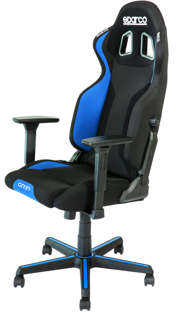 Sparco Game Chair GRIP BLK/BLU - eliteracefab.com