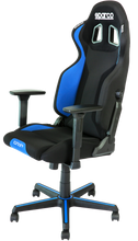 Load image into Gallery viewer, Sparco Game Chair GRIP BLK/BLU - eliteracefab.com