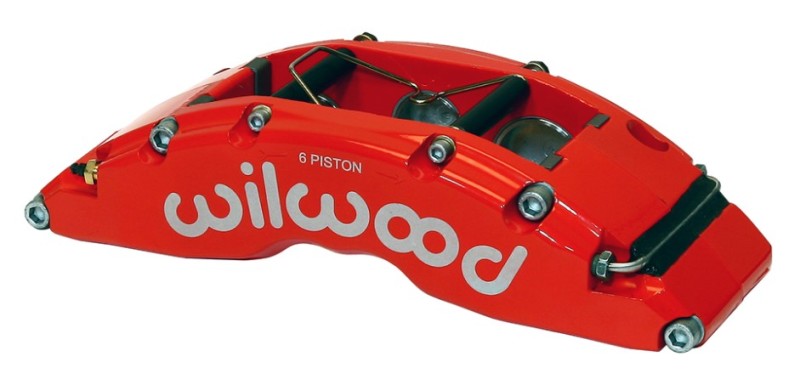 Wilwood Caliper-TC6R-Red 1.88/1.62/1.62in Pistons 1.38in Disc Wilwood