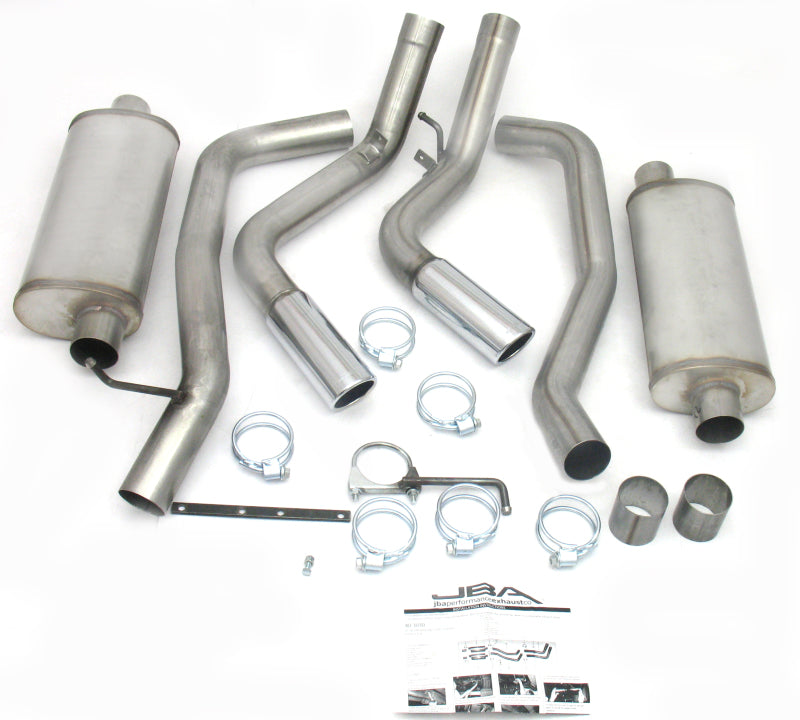 JBA 40-3030 | 01-06 CHEVROLET SILVERADO 2500/3500 HD 6.0/8.1L 409SS PASS SIDE DUAL EXIT CAT-BACK EXHAUST; 2001-2006 - eliteracefab.com